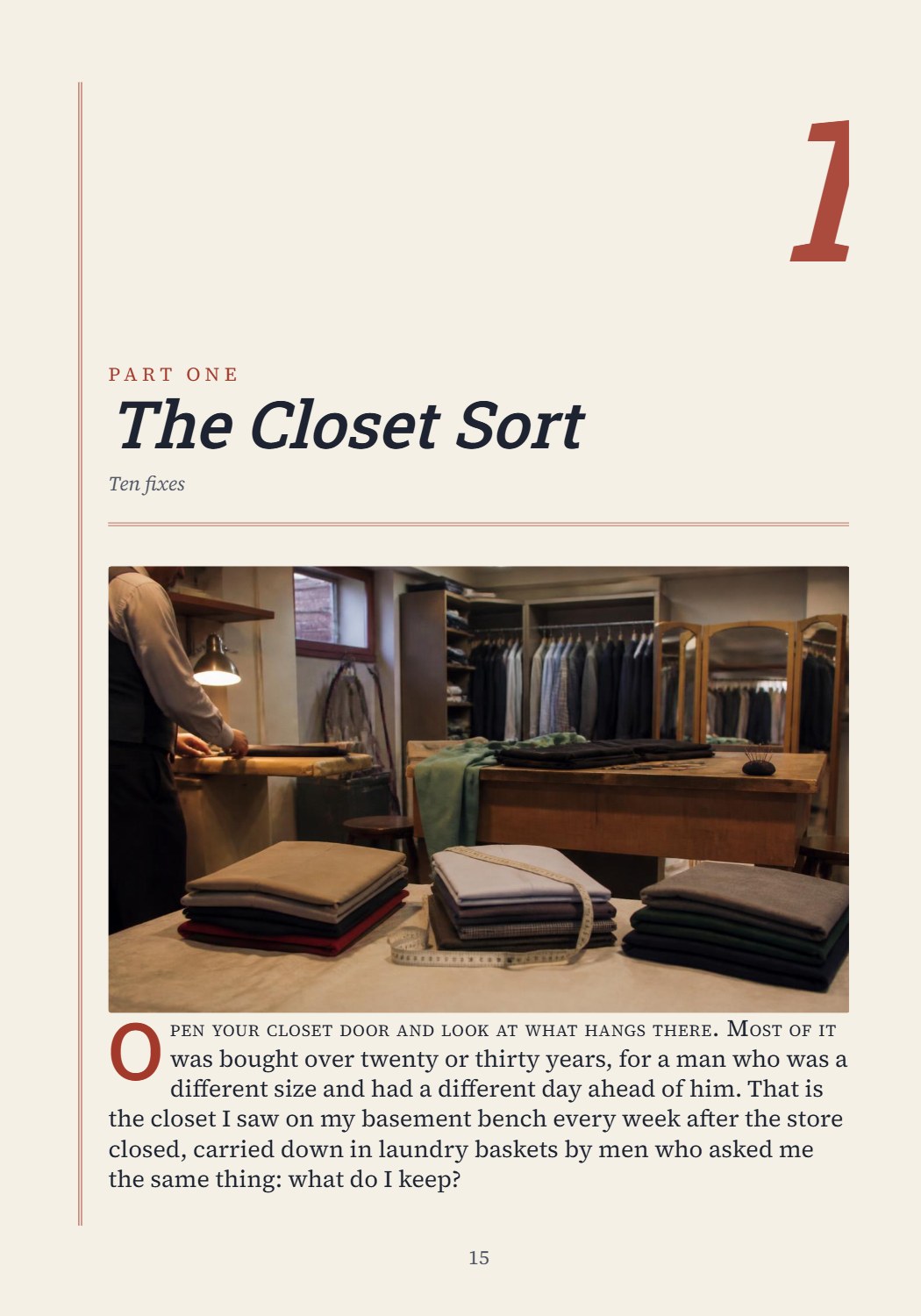 Book page 15: Ten parts, garment by garment.